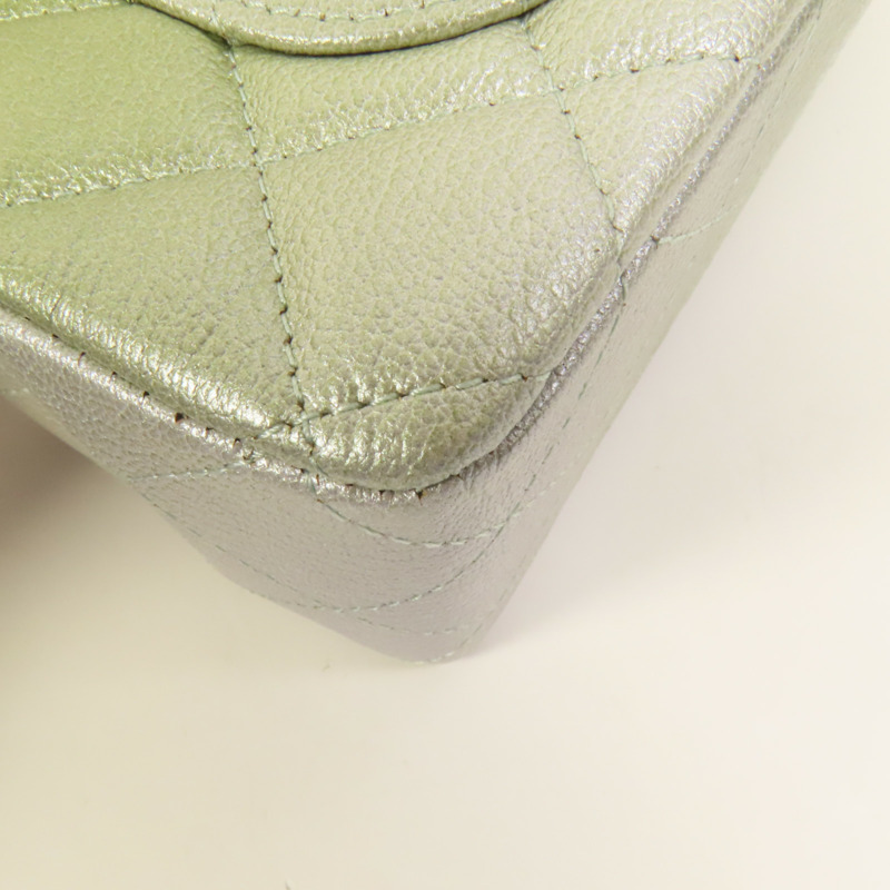 CHANEL 牛皮皮革Classic 20銀扣鏈帶肩背袋-12