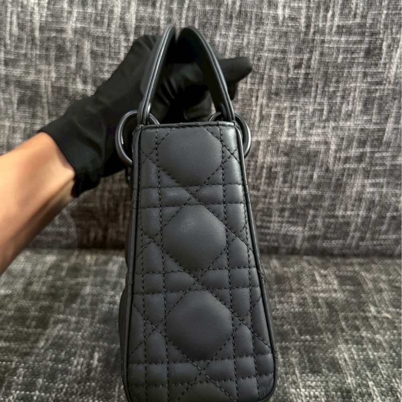 DIOR lady dior黛妃磨砂黑-2