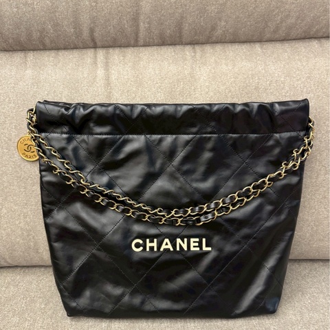 香奈兒22bag垃圾袋小號黑白