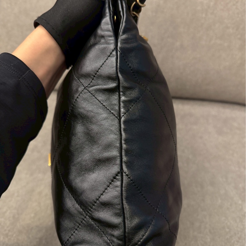 香奈兒22bag垃圾袋小號黑金-1