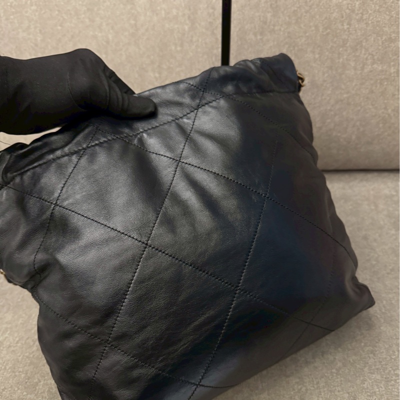 香奈兒22bag垃圾袋小號黑金-2