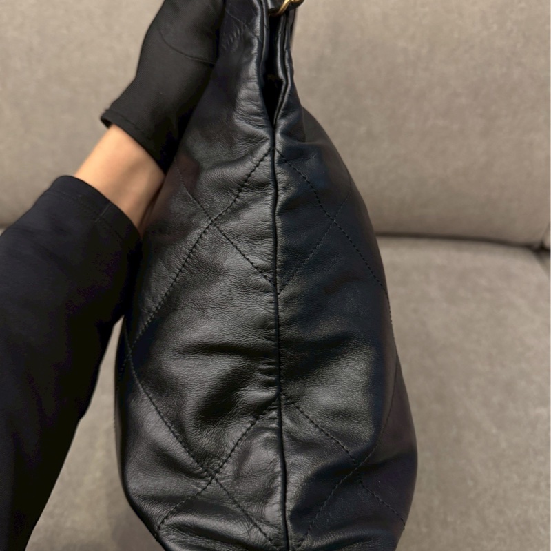 香奈兒22bag垃圾袋小號黑金-4