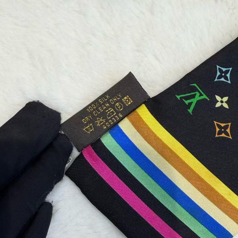 【村上隆xLV🌼 絕版限量款】 LV圍巾三彩Twilly絲巾-4