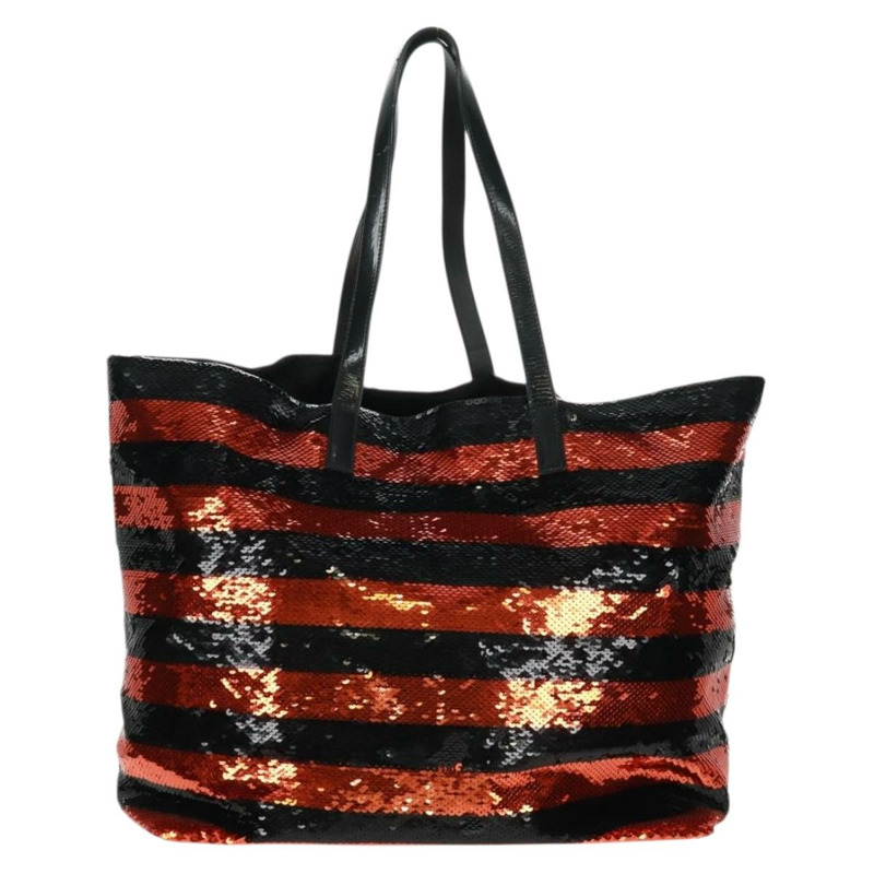 【日本直送】PRADA亮片托特包 尼龍 橙色 黑色 正品 162878V-1