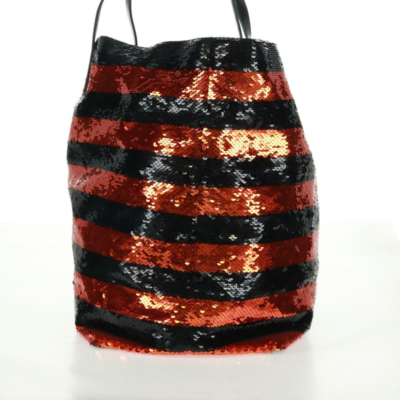 【日本直送】PRADA亮片托特包 尼龍 橙色 黑色 正品 162878V-2