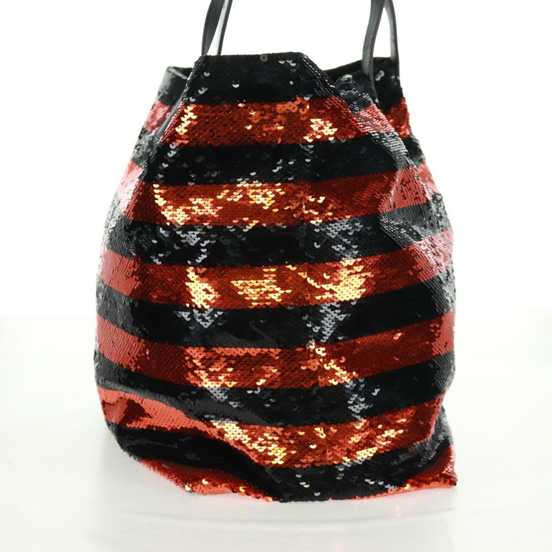 【日本直送】PRADA亮片托特包 尼龍 橙色 黑色 正品 162878V-3