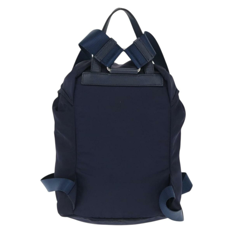 【日本直送】PRADA 雙肩包 尼龍 海軍藍 銀色 正品 ka1590V-1