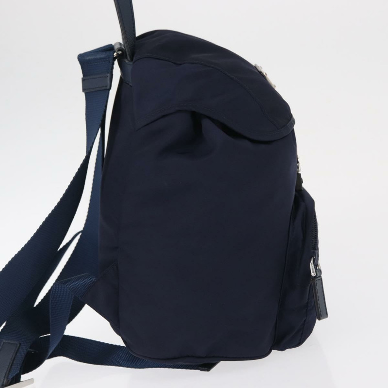 【日本直送】PRADA 雙肩包 尼龍 海軍藍 銀色 正品 ka1590V-3