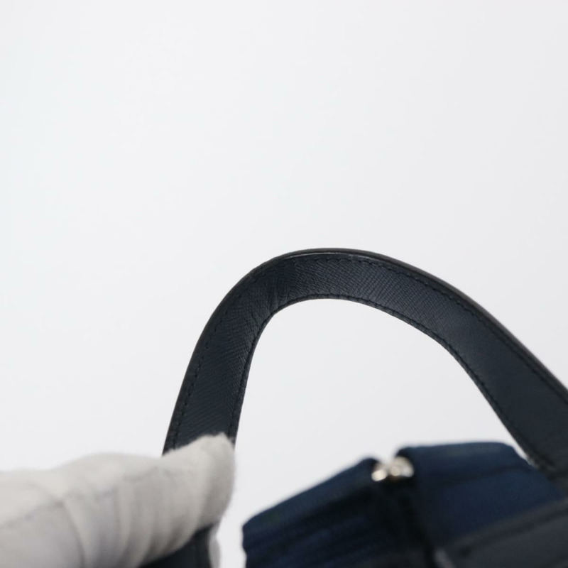 【日本直送】PRADA 雙肩包 尼龍 海軍藍 銀色 正品 ka1590V-13