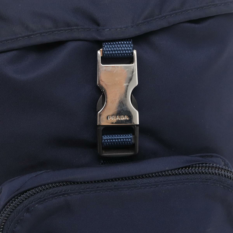 【日本直送】PRADA 雙肩包 尼龍 海軍藍 銀色 正品 ka1590V-20