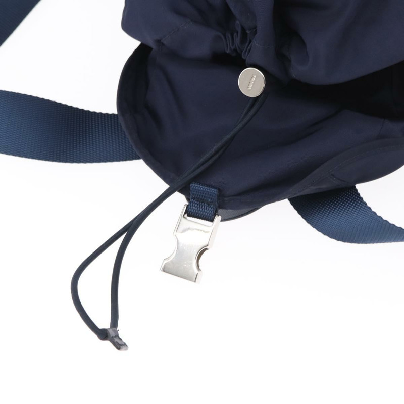 【日本直送】PRADA 雙肩包 尼龍 海軍藍 銀色 正品 ka1590V-23