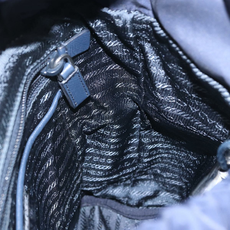 【日本直送】PRADA 雙肩包 尼龍 海軍藍 銀色 正品 ka1590V-25