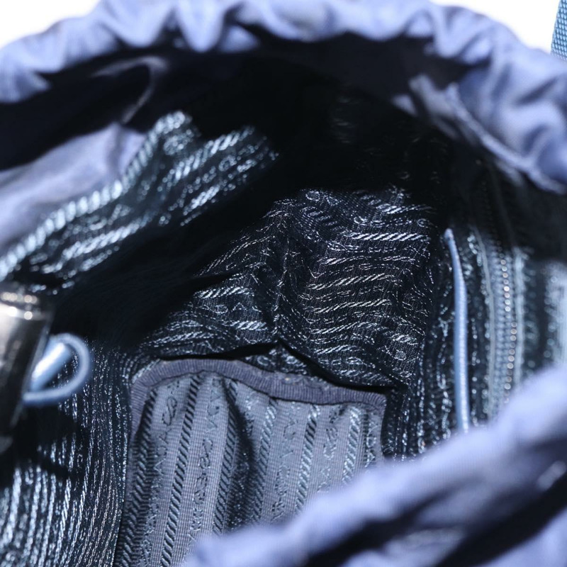 【日本直送】PRADA 雙肩包 尼龍 海軍藍 銀色 正品 ka1590V-26