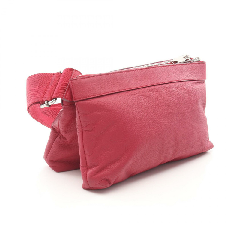 BOTTEGA VENETA 紅色真皮單肩斜背包(二手女款)-1