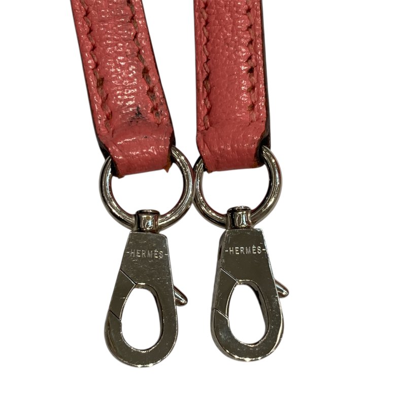 HERMES 愛馬仕 MINI  BOLIDE 1923 皮革 手提包 粉色 銀扣-12