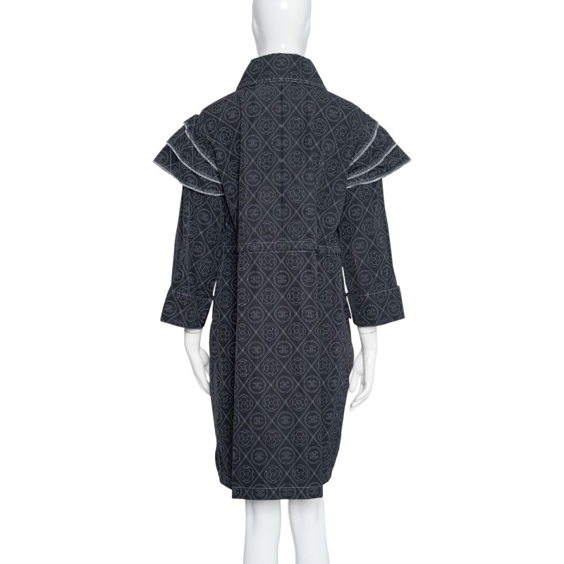 CHANEL香奈兒山茶花休閒防風大衣-1