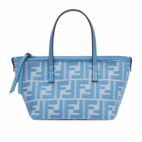 Fendi 女士 牛仔效果 FF 提花迷你包均碼碼MINI、15.5cm*11cm*13cm
