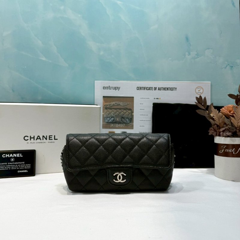 CHANEL 銀釦荔枝牛眼鏡包-0