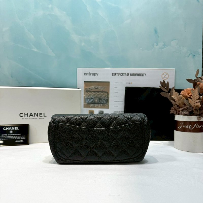 CHANEL 銀釦荔枝牛眼鏡包-1