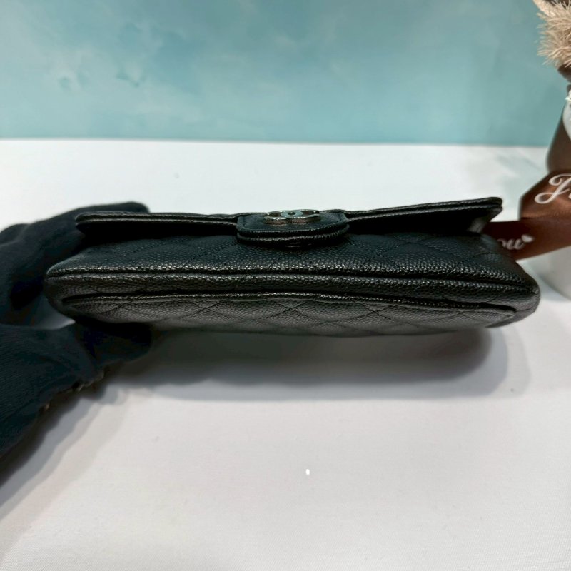 CHANEL 銀釦荔枝牛眼鏡包-6