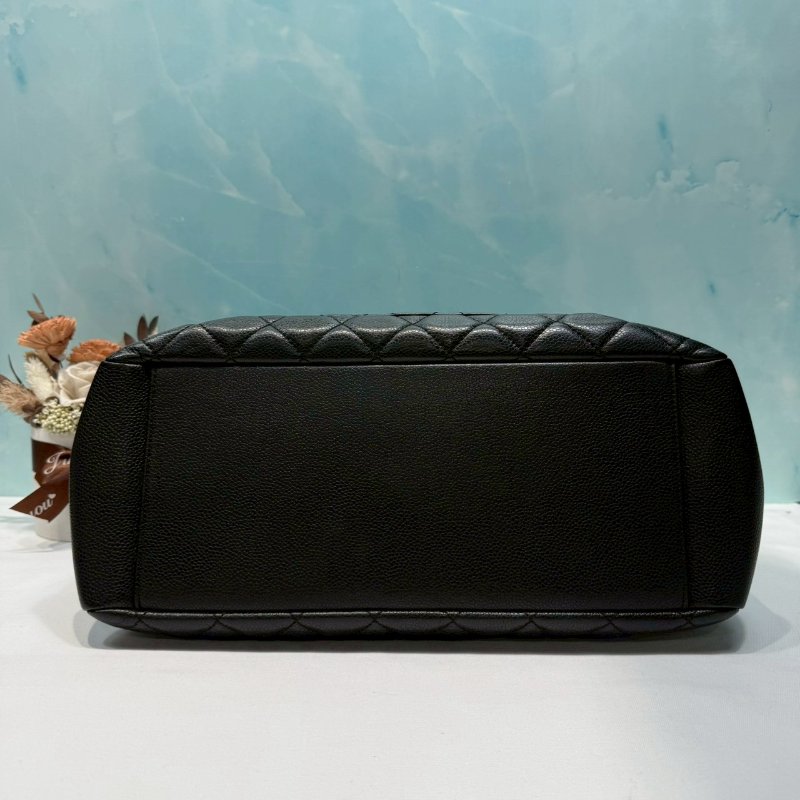 CHANEL GST荔枝黑金購物包-5