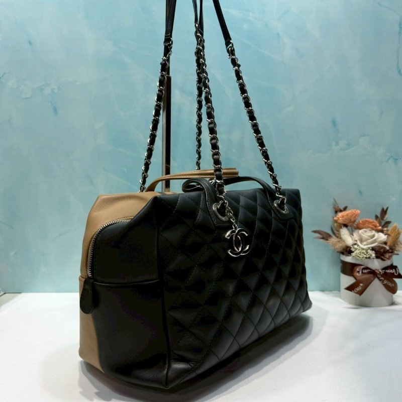 CHANEL Bowling bag雙色手提鏈帶包-2