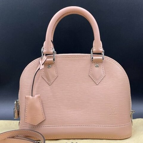 路易威登/LouisVuitton粉色水波紋貝殼bb 手提斜背包