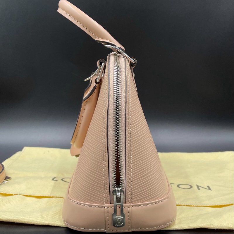 路易威登/LouisVuitton粉色水波紋貝殼bb 手提斜背包-3