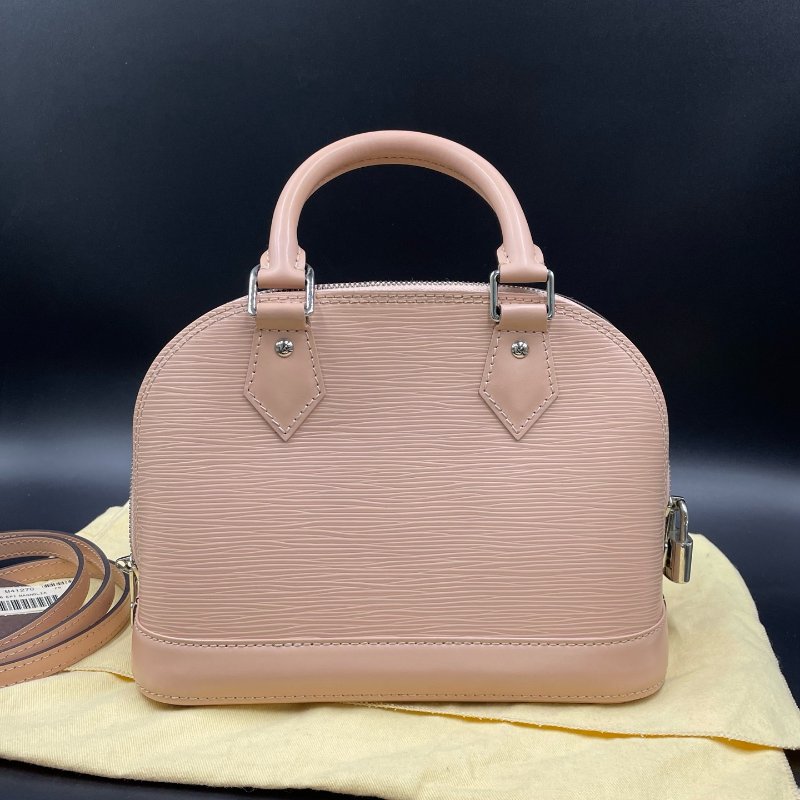 路易威登/LouisVuitton粉色水波紋貝殼bb 手提斜背包-6