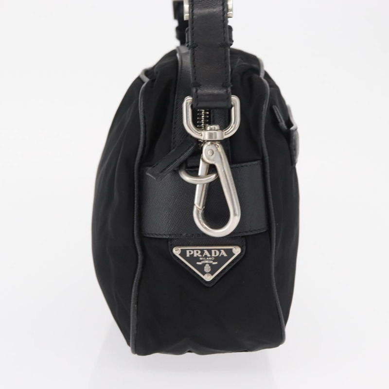 【日本直送】PRADA 肩背包 尼龍 黑色 銀色 正品 SW1931-3