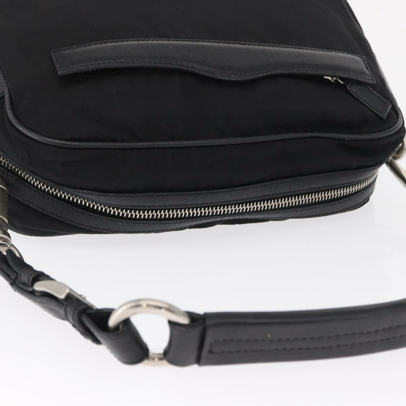 【日本直送】PRADA 肩背包 尼龍 黑色 銀色 正品 SW1931-5