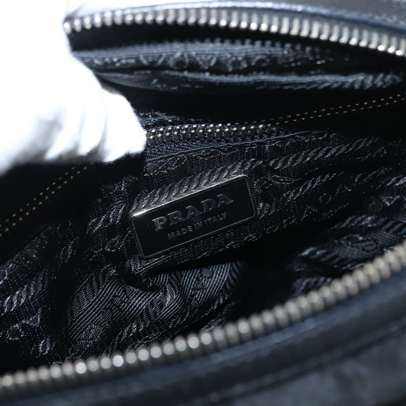 【日本直送】PRADA 肩背包 尼龍 黑色 銀色 正品 SW1931-18