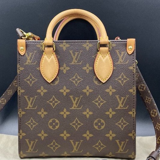 路易威登/Louis Vuitton Sac Plat BB Monogram 塗層帆佈 托特手提斜背包-0
