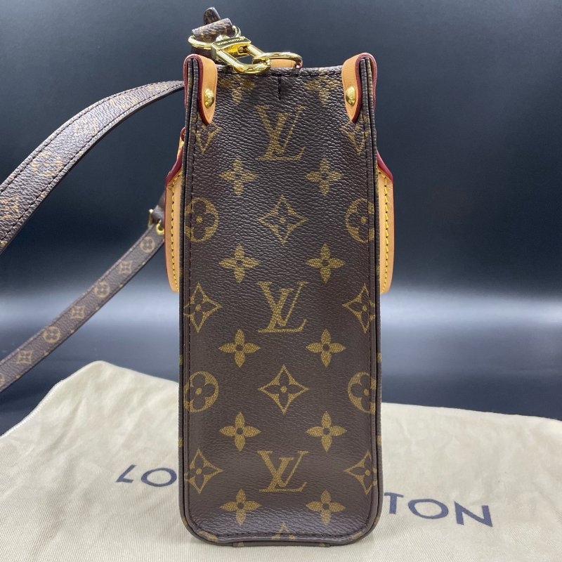 路易威登/Louis Vuitton Sac Plat BB Monogram 塗層帆佈 托特手提斜背包-3