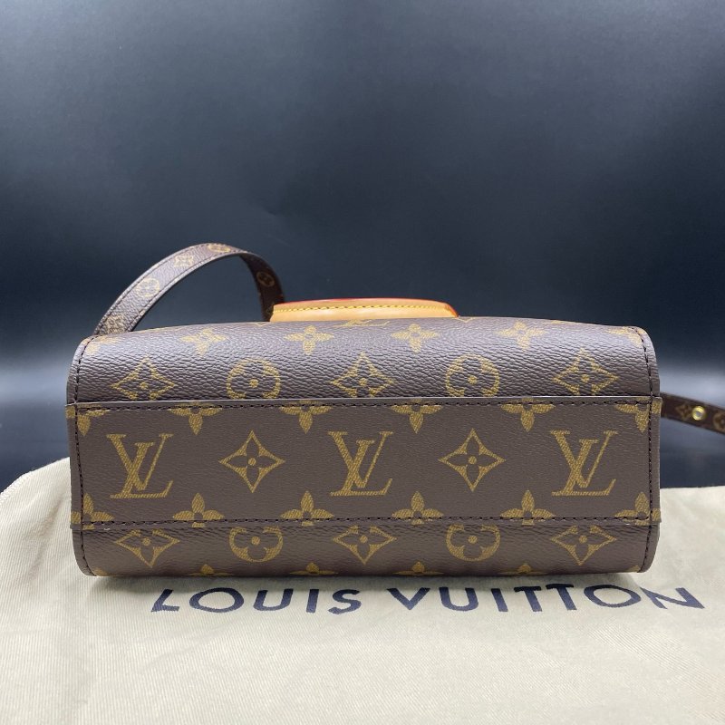 路易威登/Louis Vuitton Sac Plat BB Monogram 塗層帆佈 托特手提斜背包-7
