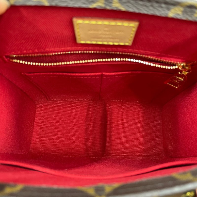 路易威登/Louis Vuitton Sac Plat BB Monogram 塗層帆佈 托特手提斜背包-8