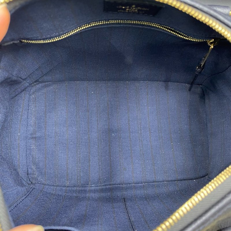 路易威登/Louis Vuitton 藍色全皮speedy25 掛牌鑰匙鎖 手提包-10