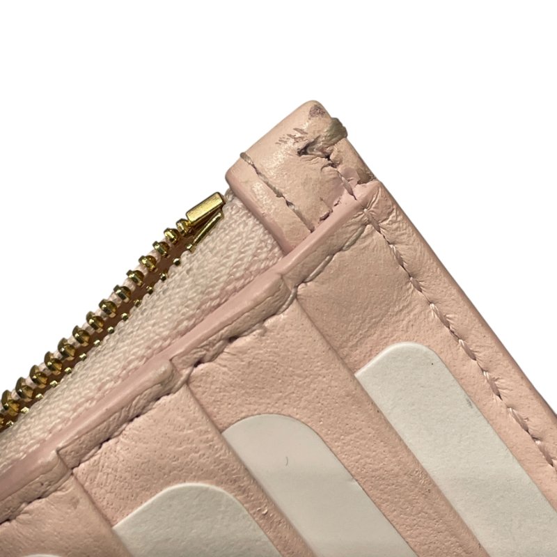 DIOR 迪奧 愛心藤格紋零錢包 皮革 粉色 金扣-19