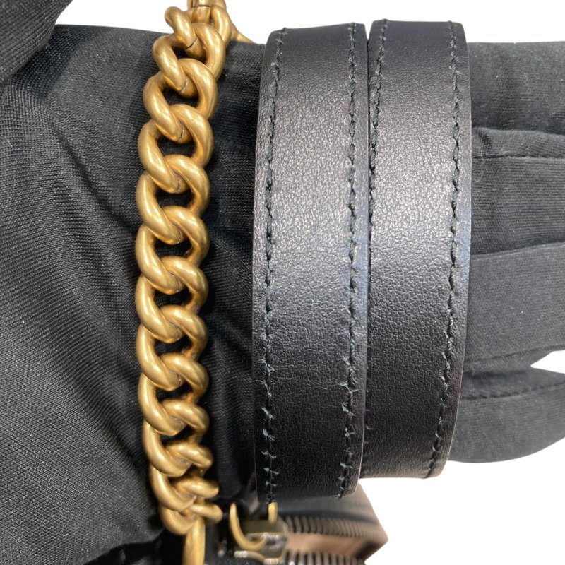 GUCCI 古馳 448065 GG Marmont 羊皮 相機包 斜背包 黑色 金釦-17