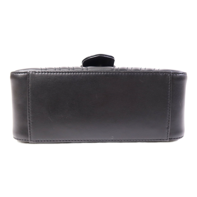 GUCCI 牛皮皮革GG Marmont Top Handle Bag Mini鏈帶手挽肩背兩用袋-3