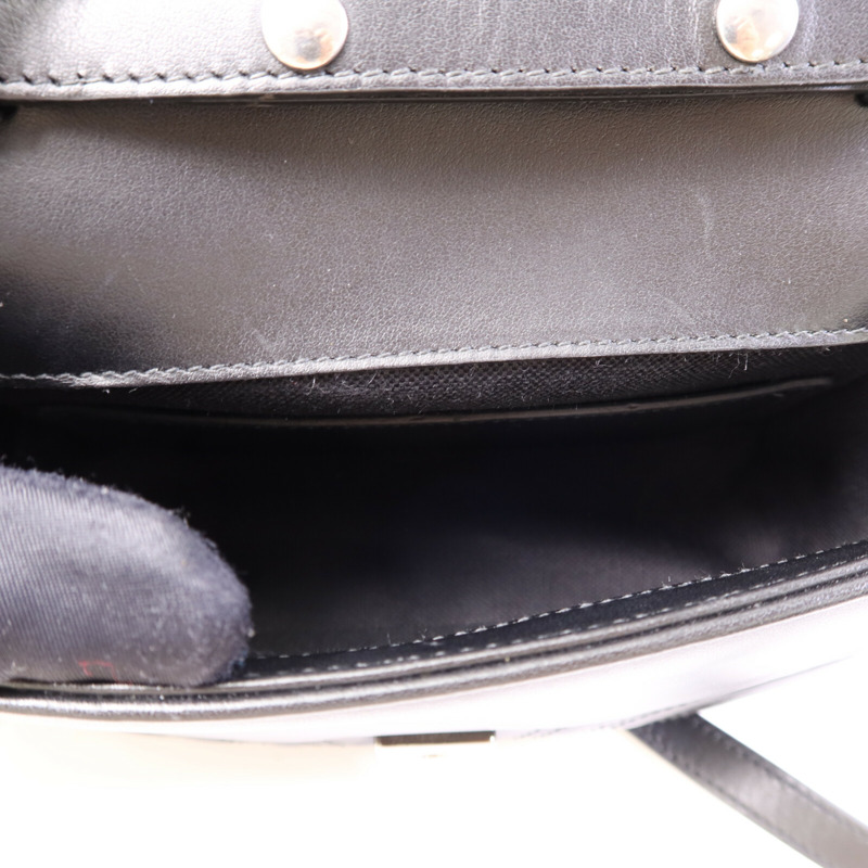 GUCCI 牛皮皮革GG Marmont Top Handle Bag Mini鏈帶手挽肩背兩用袋-4