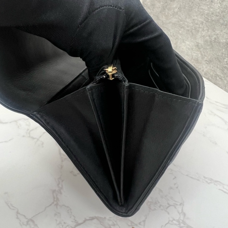 💗香緹國際精品💗 787 Chanel leboy 羊皮 黑金 長夾 #顯少使用 包況好-9