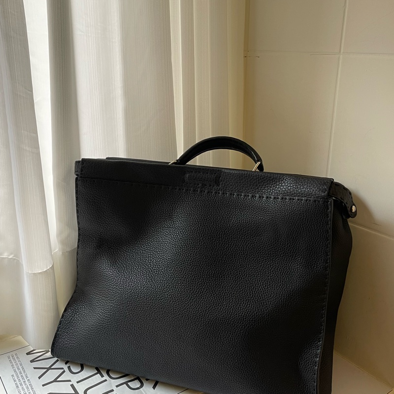 ▪️富貴選物FUGUEI▪️FENDI Peakaboo 男性大號惡魔之眼 黑銀-1