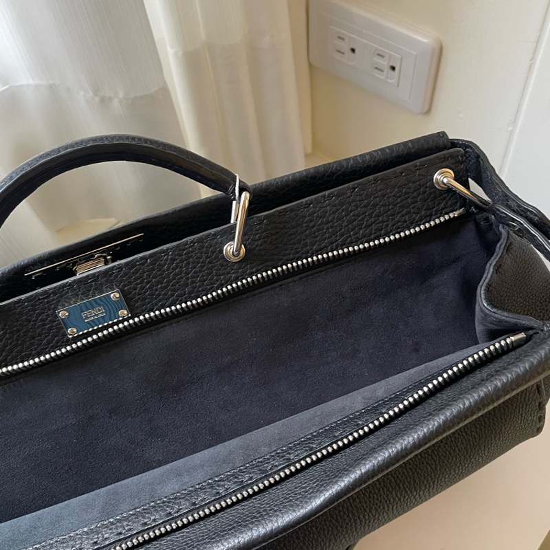 ▪️富貴選物FUGUEI▪️FENDI Peakaboo 男性大號惡魔之眼 黑銀-2