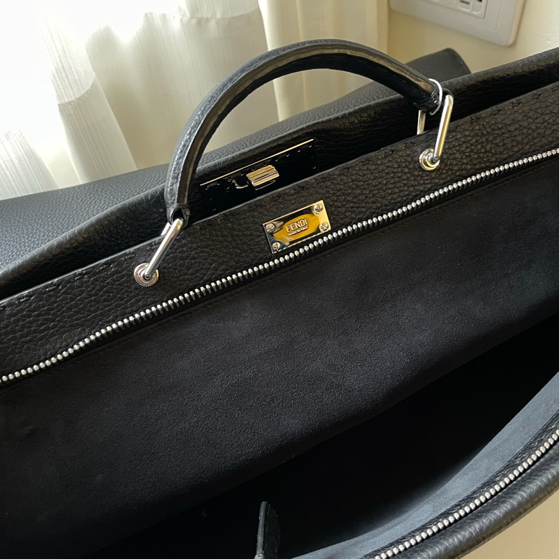 ▪️富貴選物FUGUEI▪️FENDI Peakaboo 男性大號惡魔之眼 黑銀-3