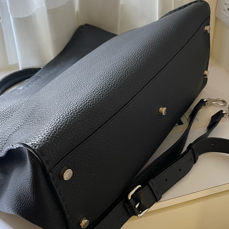 ▪️富貴選物FUGUEI▪️FENDI Peakaboo 男性大號惡魔之眼 黑銀-12