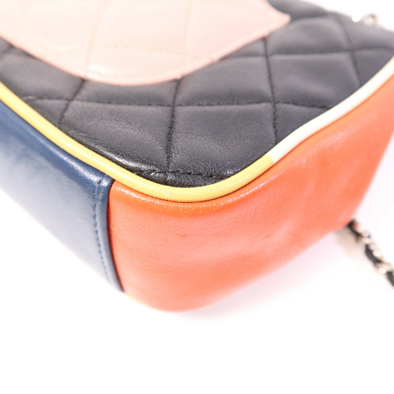 CHANEL 牛皮皮革Shoulder Bag銀扣鏈帶肩背袋-12