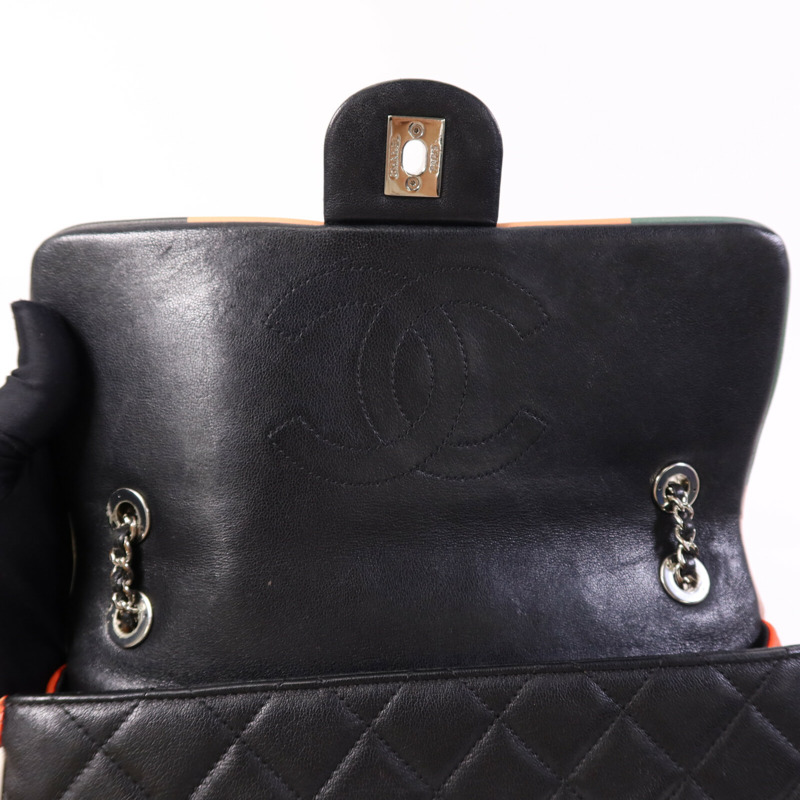 CHANEL 牛皮皮革Shoulder Bag銀扣鏈帶肩背袋-14