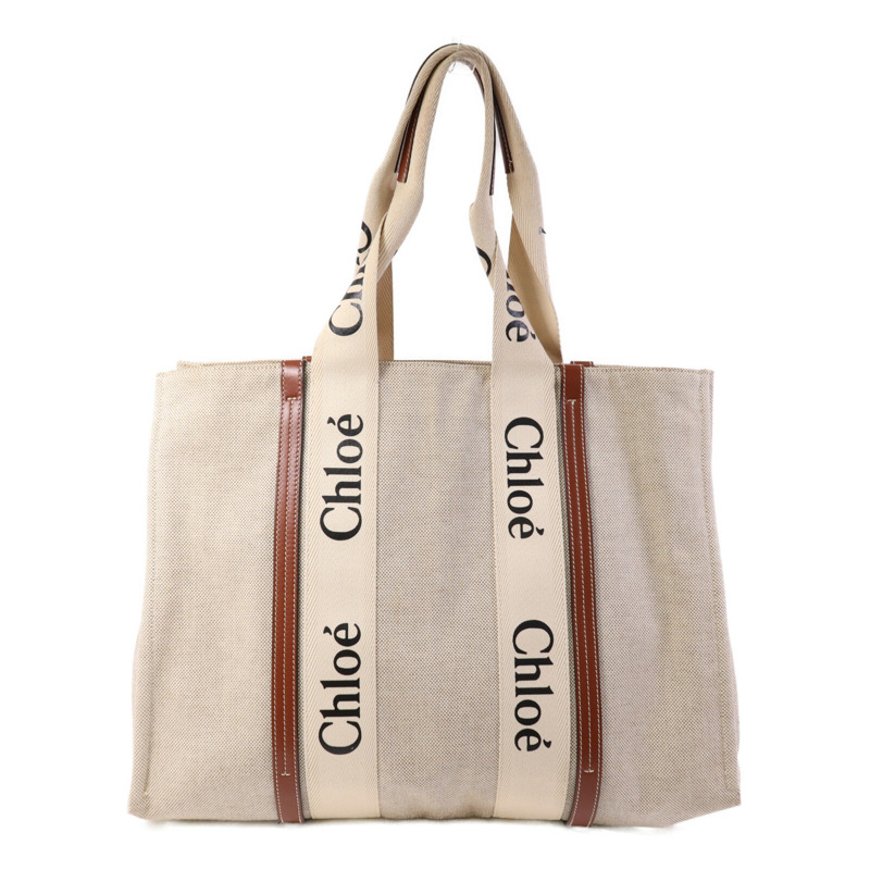 Chloe 帆布Woody Large肩背袋-0