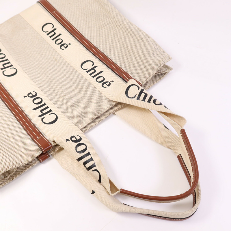 Chloe 帆布Woody Large肩背袋-7